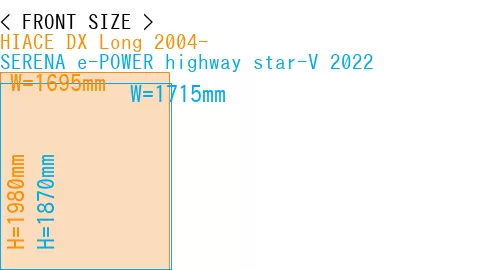 #HIACE DX Long 2004- + SERENA e-POWER highway star-V 2022